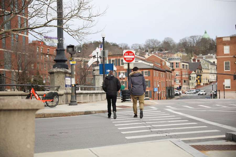 canadian pedestrians navigating streets